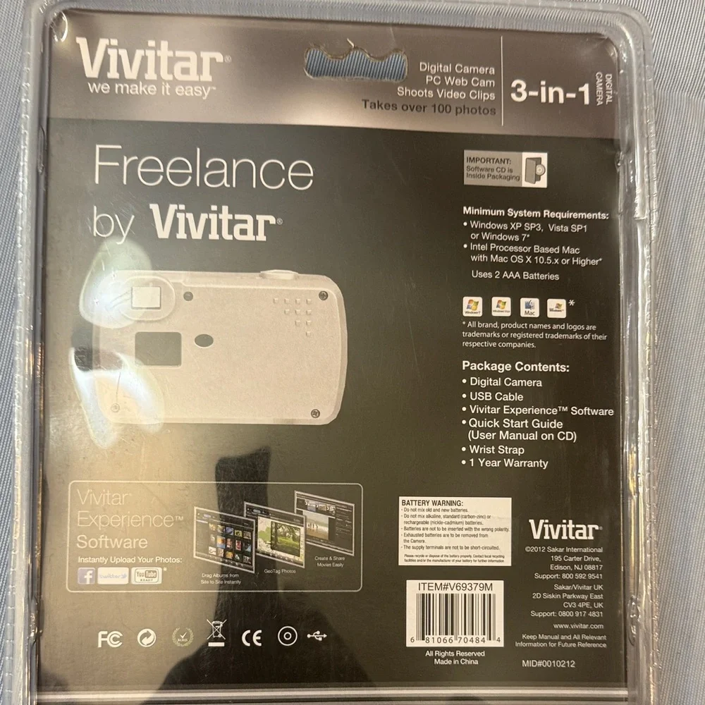 Vivitar Silver Digital Camera 3-in-1